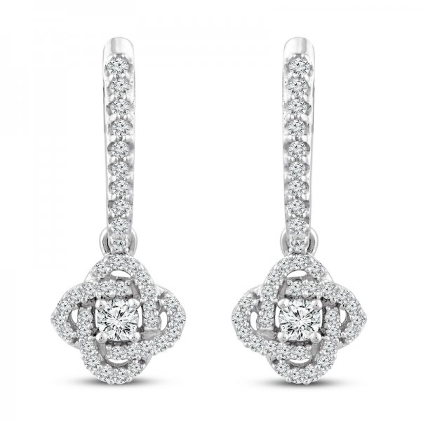 Center of Me Crystal Drop Earrings Titanium steel