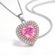 Heart Shape Gemstone I Do Necklace