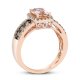 Morganite Ring Crystals Strawberry Copper and zinc alloy Strawberry