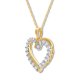 Crystal Heart Necklace Round-cut Copper and zinc alloy